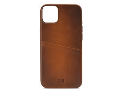 Senza Senza Desire Leather Cover with Card Slot Apple iPhone 14 Plus Burned Cognac
