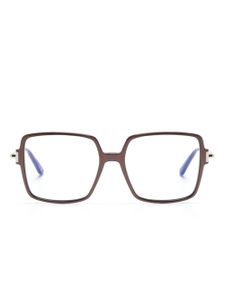 TOM FORD Eyewear lunettes de vue à monture carrée - Marron