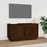 Tv-meubel 80x35x45 cm bewerkt hout bruineikenkleurig