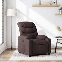 Fauteuil verstelbaar stof donkerbruin