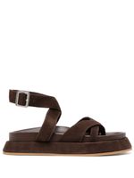 GIABORGHINI GIA/RHW Rosie 41 flat sandals - Marron