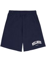 Sporty & Rich Wellness Ivy Gym elasticated track shorts - Bleu - thumbnail