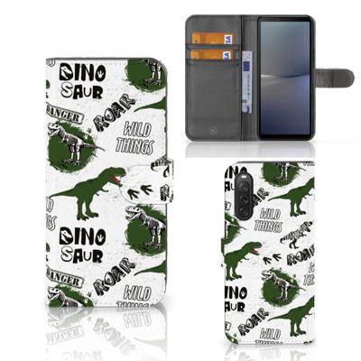 Telefoonhoesje | Met pasjeshouder | voor Sony Xperia 10 V Dinosaurus