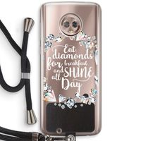 Diamonds: Motorola Moto G6 Transparant Hoesje met koord