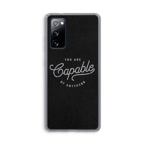 Capable: Samsung Galaxy S20 FE / S20 FE 5G Transparant Hoesje