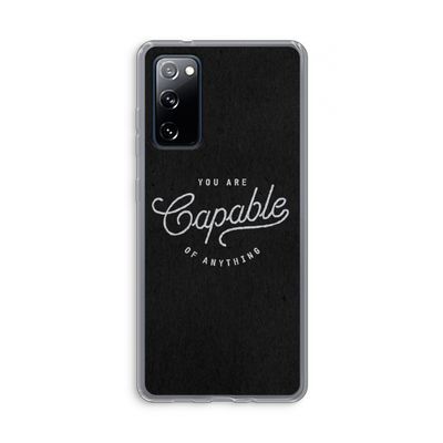 Capable: Samsung Galaxy S20 FE / S20 FE 5G Transparant Hoesje