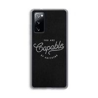 Capable: Samsung Galaxy S20 FE / S20 FE 5G Transparant Hoesje