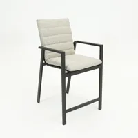 Genua Barchair met kussen antraciet