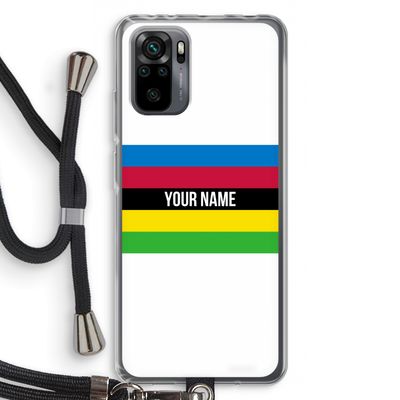 WK Wielrennen: Xiaomi Redmi Note 10 Pro Transparant Hoesje met koord