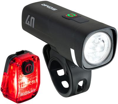 SIGMA SPORT Sigma battery light set aura 40 + hiro 10 rts va.