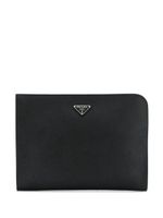 Prada pochette zippée à logo - Noir - thumbnail