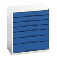 Bott verso schuifladenkast | 800x550x900mm | 7 laden | ral 5010 - 16925129.11