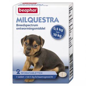 Beaphar Milquestra ontworming hond S 0.5-10kg 2-tabletten