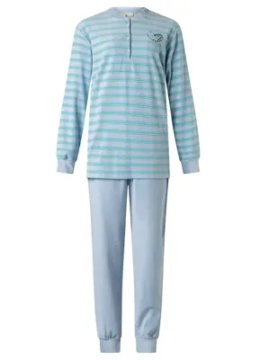 Badstof dames pyjama - Streep - Warme winter pyjama - Maat XL