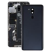 Batterij achtercover met camera lens & vingerafdruk sensor voor LG G7 ThinQ/G710/G710EM/G710PM/G710VMP (zwart)
