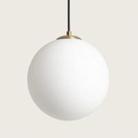 Hanglamp goud met opaalglazen kap E27 fitting &apos;Mono 1&apos; 25 cm
