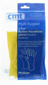 CMT Huishoudhandschoen rubber geel maat M (1 Paar)