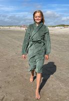 Groene kinderbadjas fleece-164/176 (XXL) - thumbnail