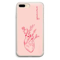 Blooming Heart: iPhone 7 Plus Transparant Hoesje - thumbnail