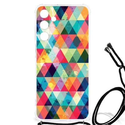 Samsung Galaxy A25 Doorzichtige Silicone Hoesje Geruit Samsung Galaxy A25 Doorzichtige Silicone Hoesje Geruit