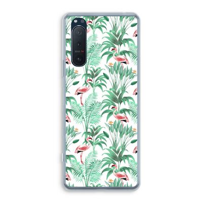 Flamingo bladeren: Sony Xperia 5 II Transparant Hoesje