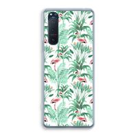 Flamingo bladeren: Sony Xperia 5 II Transparant Hoesje