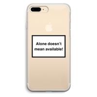 Alone: iPhone 7 Plus Transparant Hoesje