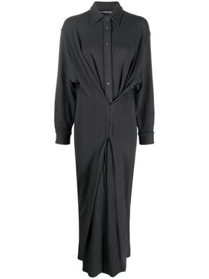 Y/Project robe-chemise à coupe mi-longue - Gris