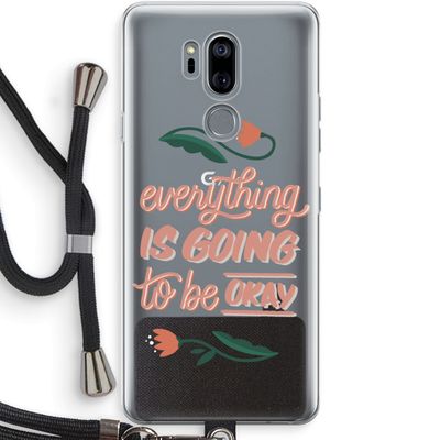 Optimistic flower girl: LG G7 Thinq Transparant Hoesje met koord