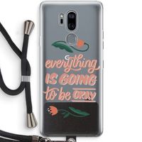 Optimistic flower girl: LG G7 Thinq Transparant Hoesje met koord