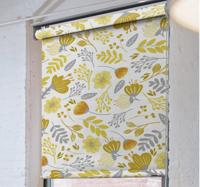 Rolgordijn bloemenprint Geel