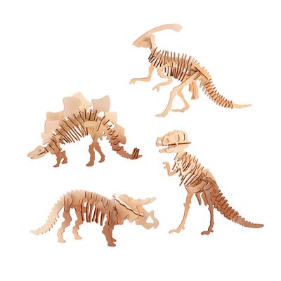 Johntoy Houten bouwpakket dinosaurus 3d