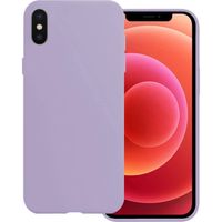 Basey iPhone Xs Max Hoesje Siliconen Case Back Cover Siliconen - iPhone Xs Max Hoesje Siliconen Hoes - Lila