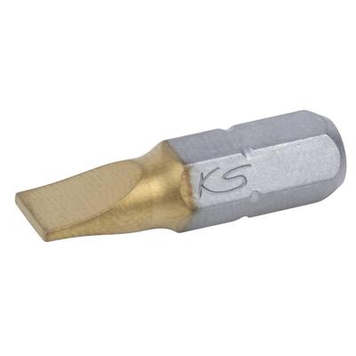 KS Tools 911.2621 Gleuf-bit 4 mm Gereedschapsstaal Titanium gecoat C 6.3 5 stuk(s)