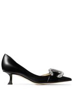 Jimmy Choo escarpins Melva Dorsay 50 mm en cuir - Noir - thumbnail