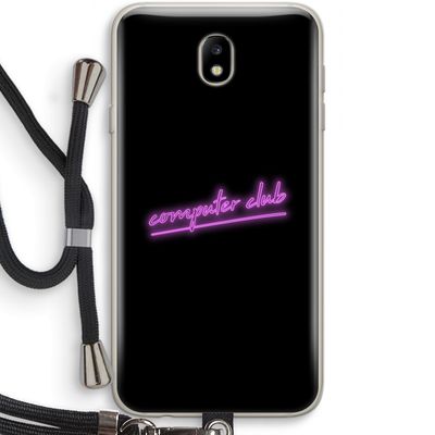 Vice Black: Samsung Galaxy J7 (2017) Transparant Hoesje met koord