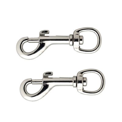 8x stuks musketonhaak / musketonhaken vernikkeld 7,8 x 1,6 cm