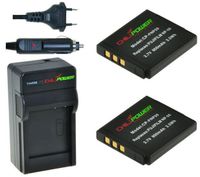 2 x NP-50 accu's voor Fujifilm - inclusief oplader en autolader - Origineel ChiliPower - thumbnail