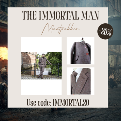 Maatpak Voor Heren | 3-delig Pak | Bruin Visgraat | Jeremiah Jezus | Peaky Blinders | Peaky Blinders