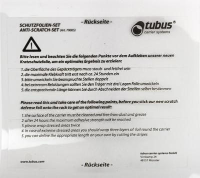 Tubus Anp dragd bescherm sticker