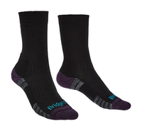 Bridgedale Lightweight Merino Performance Boot Dames Wandelsok Black Purple L