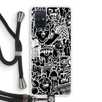 Vexx Black Mixtape: Samsung Galaxy A71 Transparant Hoesje met koord
