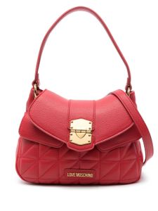 Love Moschino sac à main matelassé à logo - Rouge