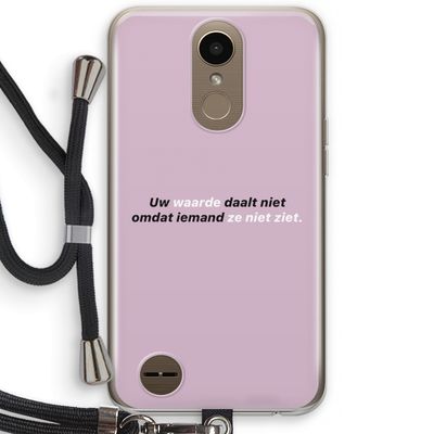 uw waarde daalt niet: LG K10 (2017) Transparant Hoesje met koord