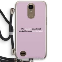 uw waarde daalt niet: LG K10 (2017) Transparant Hoesje met koord