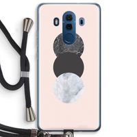 Marmeren cirkels: Huawei Mate 10 Pro Transparant Hoesje met koord