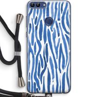Blauwe nerven: Huawei P Smart (2018) Transparant Hoesje met koord