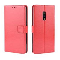 Retro Crazy Horse textuur horizontale Flip lederen case voor OPPO Realme X/OPPO K3 met houder & kaartsleuven & fotolijstjes (rood)