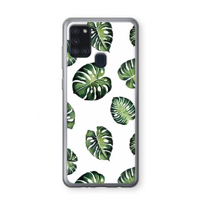 Tropische bladeren: Samsung Galaxy A21s Transparant Hoesje
