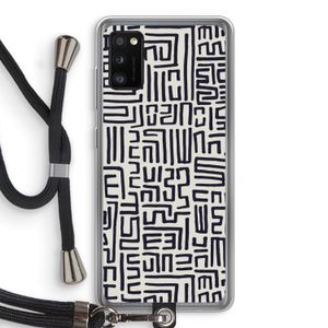 Moroccan Print: Samsung Galaxy A41 Transparant Hoesje met koord